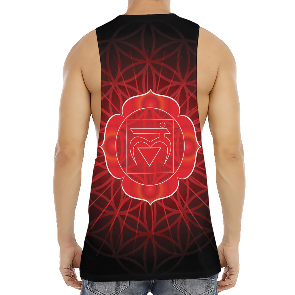 Muladhara Chakra Spiritual Print Men's Muscle Tank Top