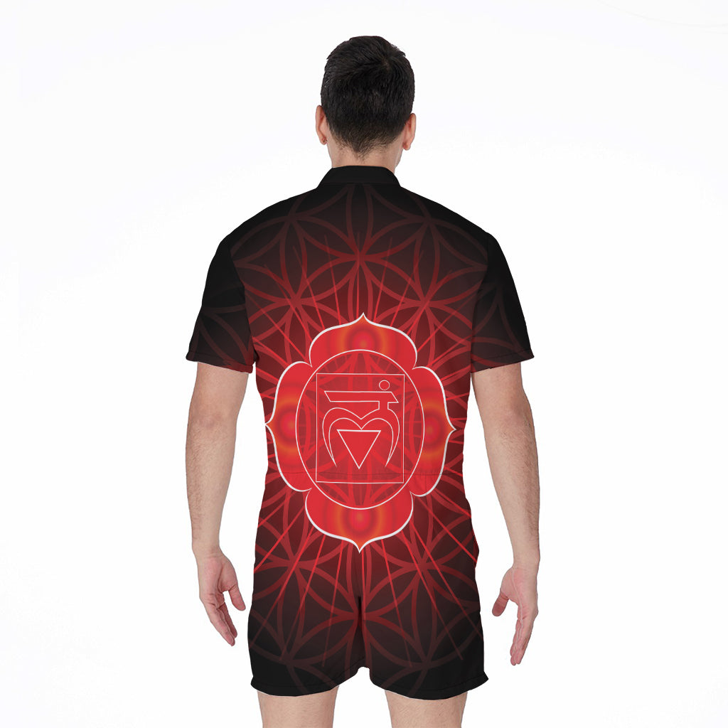 Muladhara Chakra Spiritual Print Men's Rompers
