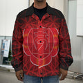 Muladhara Chakra Spiritual Print Men's Shirt Jacket