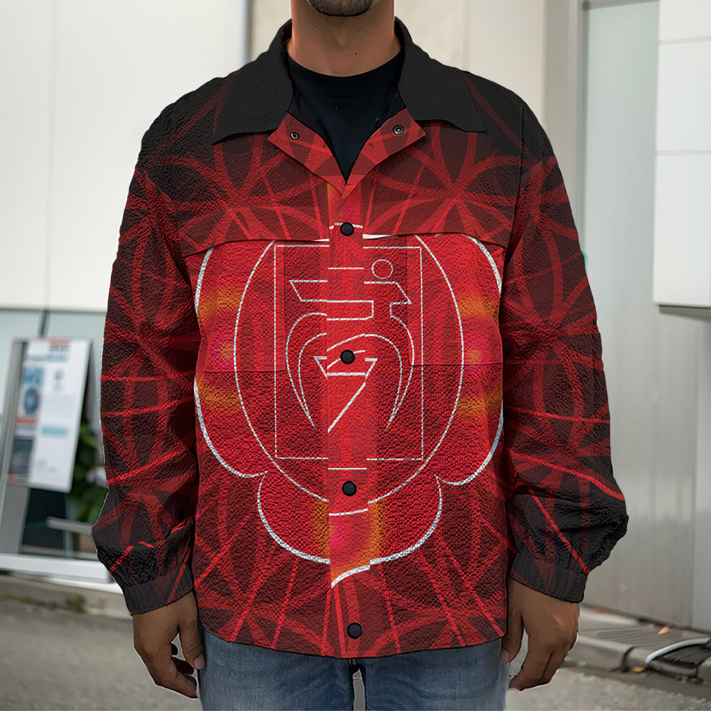 Muladhara Chakra Spiritual Print Men's Shirt Jacket