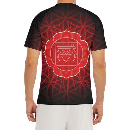 Muladhara Chakra Spiritual Print Men's Short Sleeve Rash Guard