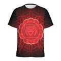 Muladhara Chakra Spiritual Print Men's Athletic T-Shirt