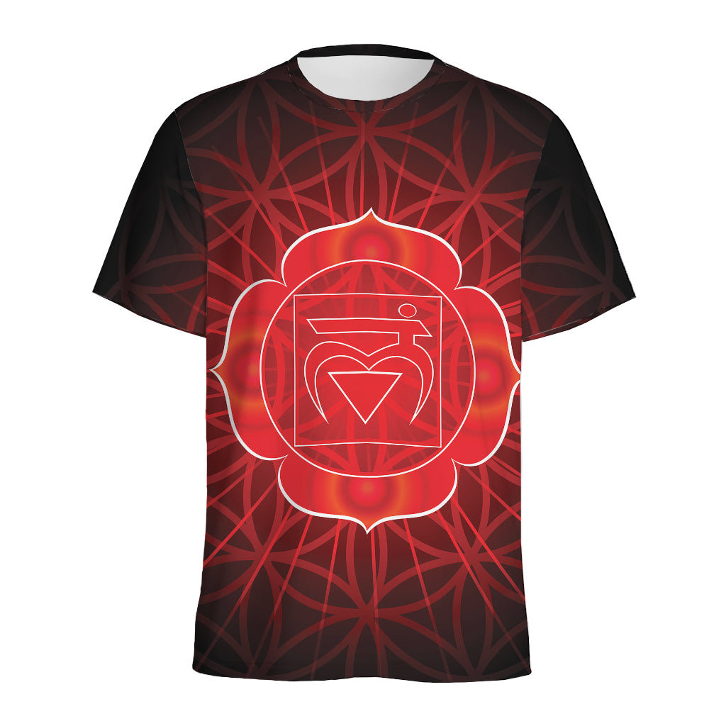 Muladhara Chakra Spiritual Print Men's Sports T-Shirt