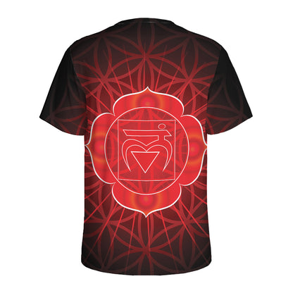 Muladhara Chakra Spiritual Print Men's Sports T-Shirt