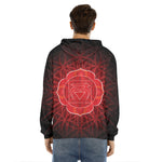 Muladhara Chakra Spiritual Print Men's Velvet Pullover Hoodie
