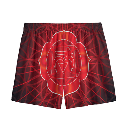 Muladhara Chakra Spiritual Print Mesh Shorts