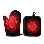 Muladhara Chakra Spiritual Print Oven Mitt And Pot Holder Set