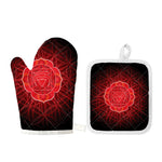 Muladhara Chakra Spiritual Print Oven Mitt And Pot Holder Set