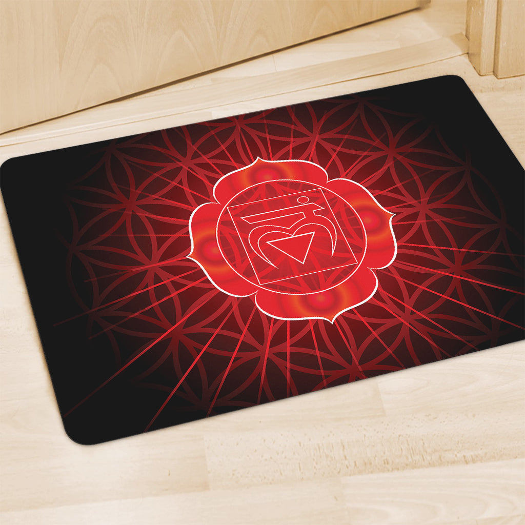 Muladhara Chakra Spiritual Print Polyester Doormat