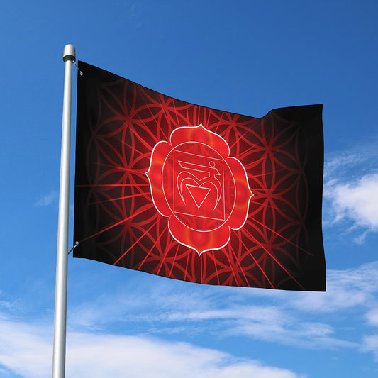 Muladhara Chakra Spiritual Print Polyester Flag