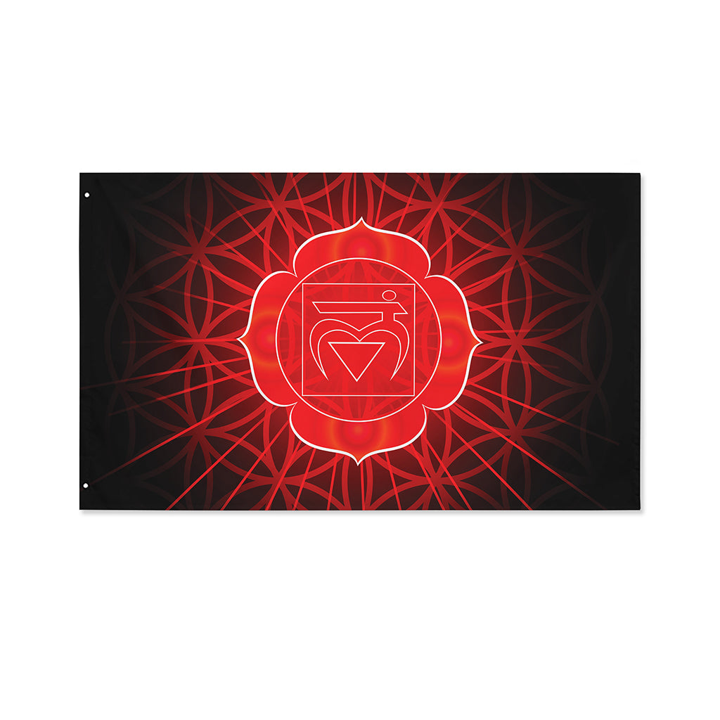 Muladhara Chakra Spiritual Print Polyester Flag