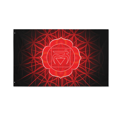 Muladhara Chakra Spiritual Print Polyester Flag