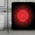 Muladhara Chakra Spiritual Print Polyester Shower Curtain
