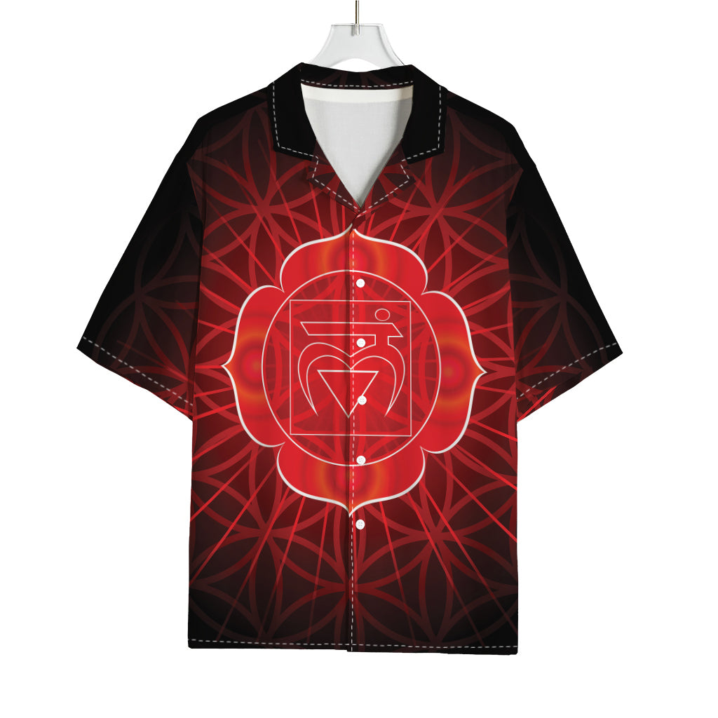 Muladhara Chakra Spiritual Print Rayon Hawaiian Shirt