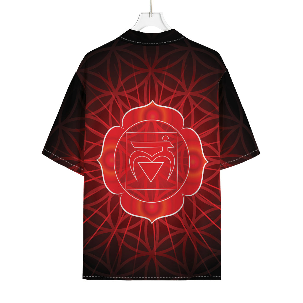 Muladhara Chakra Spiritual Print Rayon Hawaiian Shirt