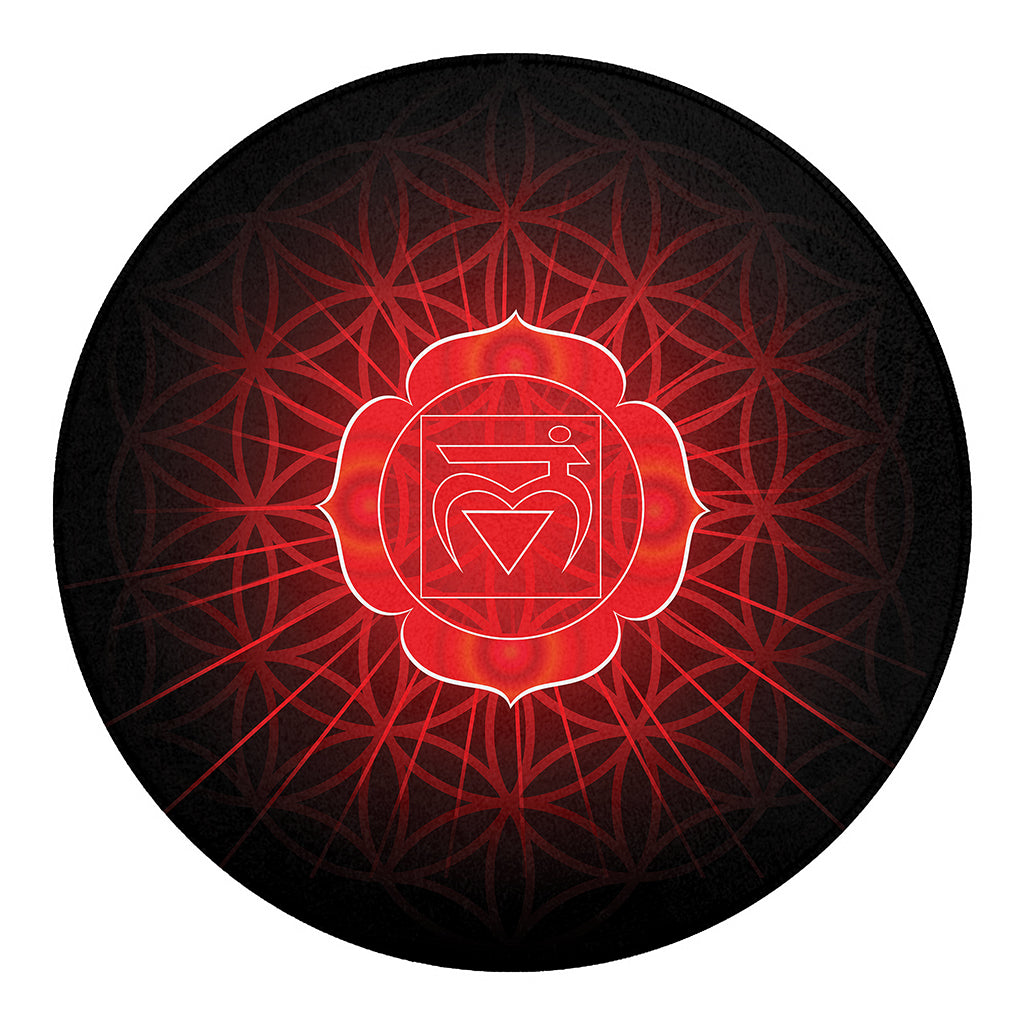 Muladhara Chakra Spiritual Print Round Blanket