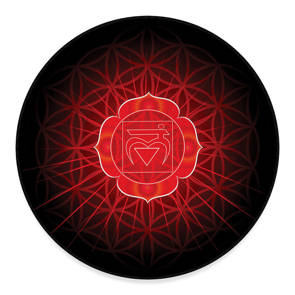 Muladhara Chakra Spiritual Print Round Floor Mat