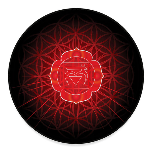 Muladhara Chakra Spiritual Print Round Floor Mat