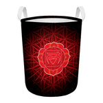 Muladhara Chakra Spiritual Print Round Laundry Basket