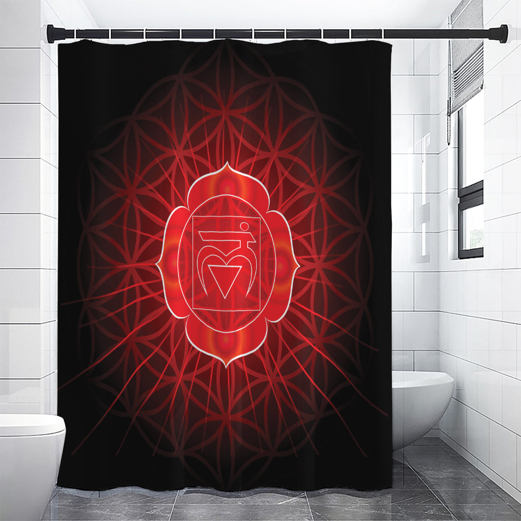 Muladhara Chakra Spiritual Print Shower Curtain