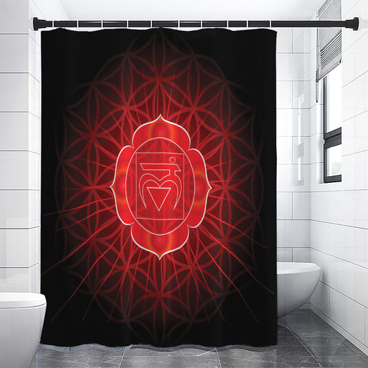 Muladhara Chakra Spiritual Print Shower Curtain
