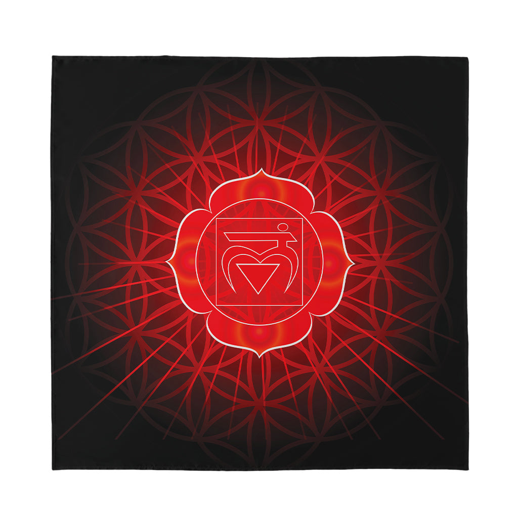 Muladhara Chakra Spiritual Print Silk Bandana