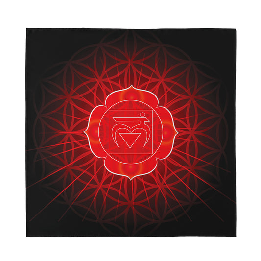 Muladhara Chakra Spiritual Print Silk Bandana