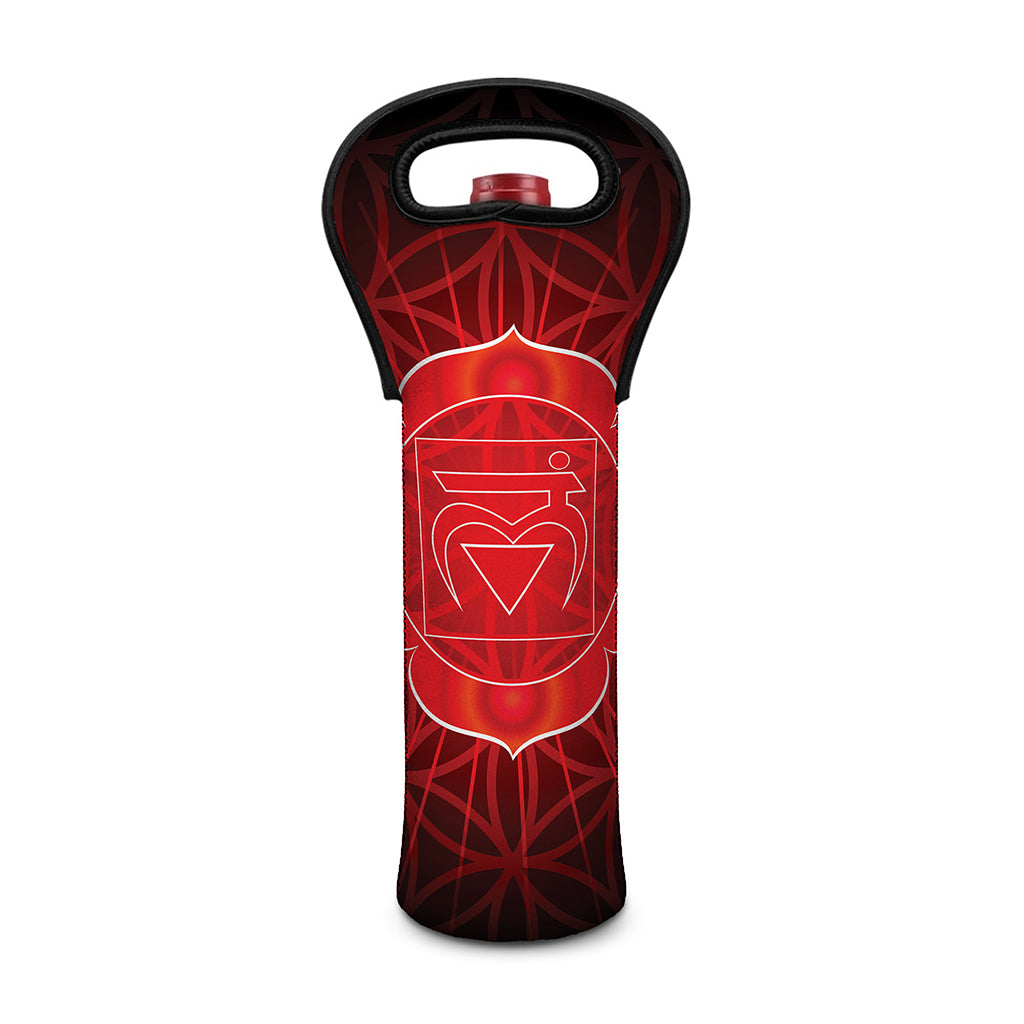 Muladhara Chakra Spiritual Print Single Neoprene Wine Tote