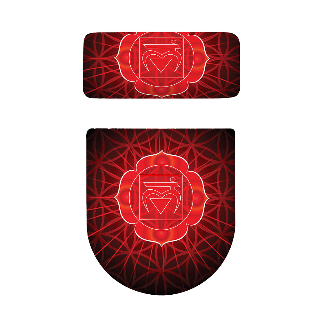 Muladhara Chakra Spiritual Print Toilet Lid And Tank Cover Set