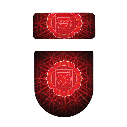 Muladhara Chakra Spiritual Print Toilet Lid And Tank Cover Set