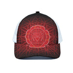 Muladhara Chakra Spiritual Print White Mesh Trucker Cap