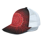 Muladhara Chakra Spiritual Print White Mesh Trucker Cap