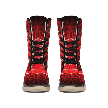 Muladhara Chakra Spiritual Print Winter Boots