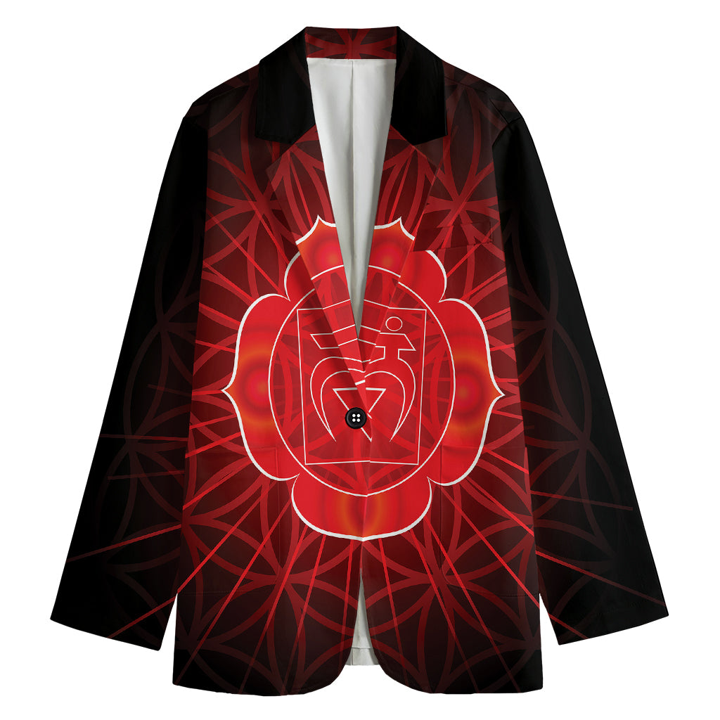 Muladhara Chakra Spiritual Print Women's Blazer