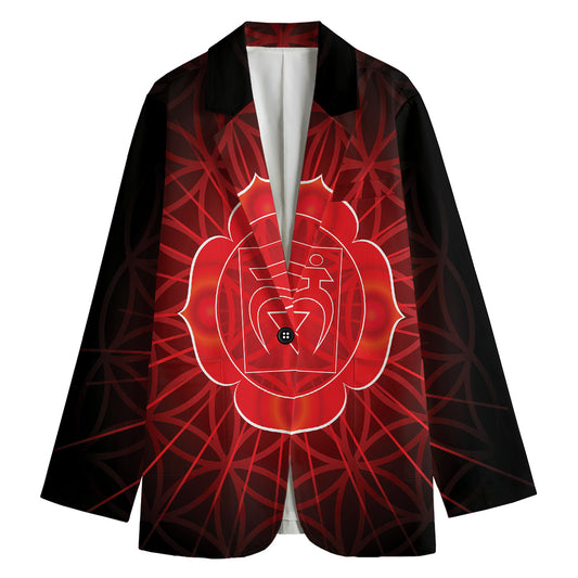 Muladhara Chakra Spiritual Print Women's Blazer