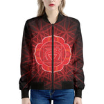 Muladhara Chakra Spiritual Print Women's Bomber Jacket