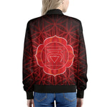Muladhara Chakra Spiritual Print Women's Bomber Jacket