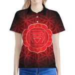 Muladhara Chakra Spiritual Print Women's Polo Shirt