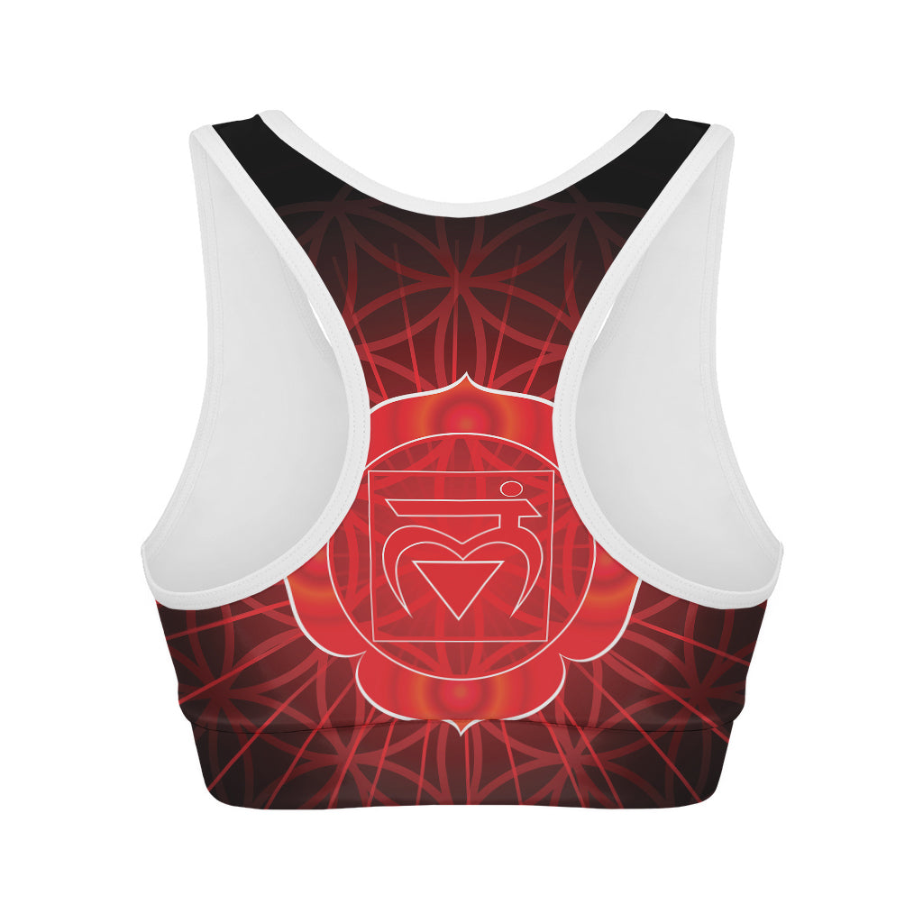 Muladhara Chakra Spiritual Print Women's Sports Bra