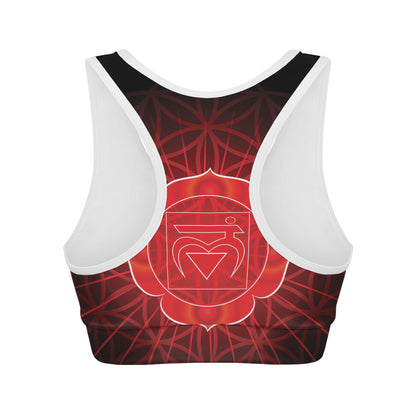 Muladhara Chakra Spiritual Print Women's Sports Bra