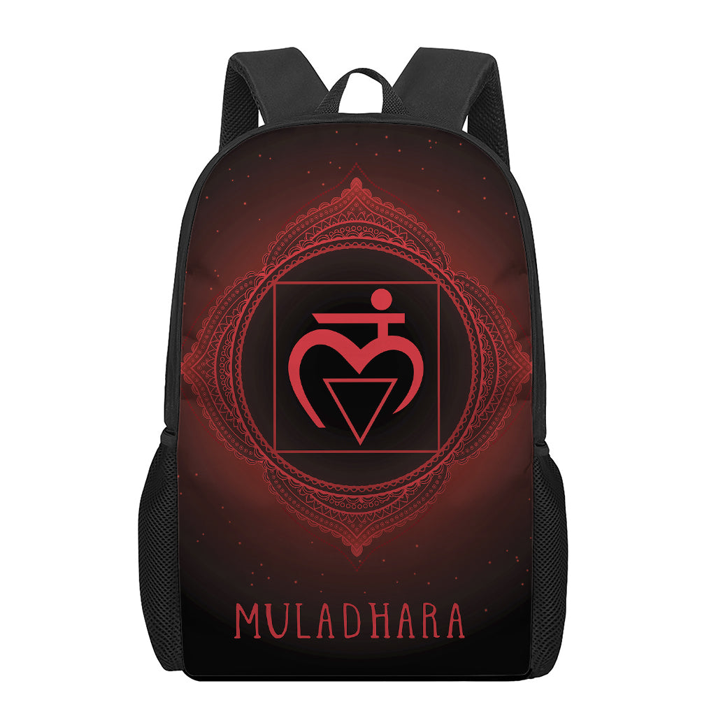 Muladhara Chakra Symbol Print 17 Inch Backpack