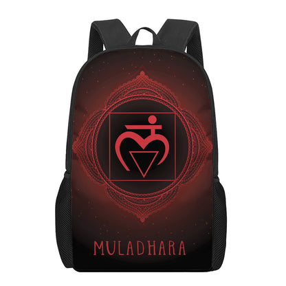 Muladhara Chakra Symbol Print 17 Inch Backpack