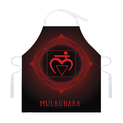 Muladhara Chakra Symbol Print Adjustable Apron