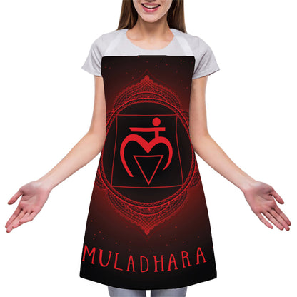 Muladhara Chakra Symbol Print Adjustable Apron