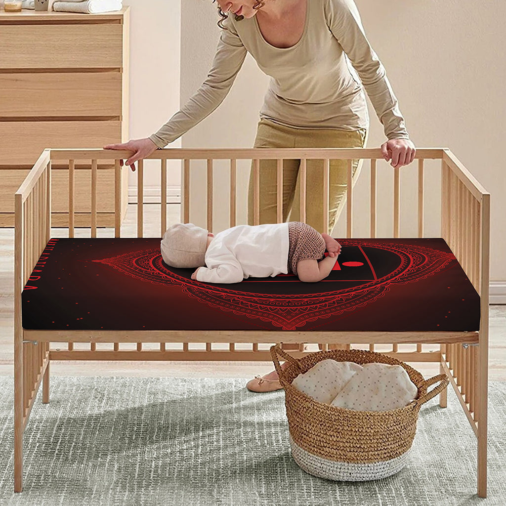 Muladhara Chakra Symbol Print Baby Crib Sheet