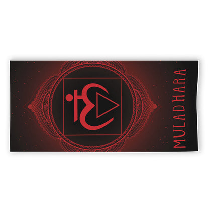 Muladhara Chakra Symbol Print Beach Towel