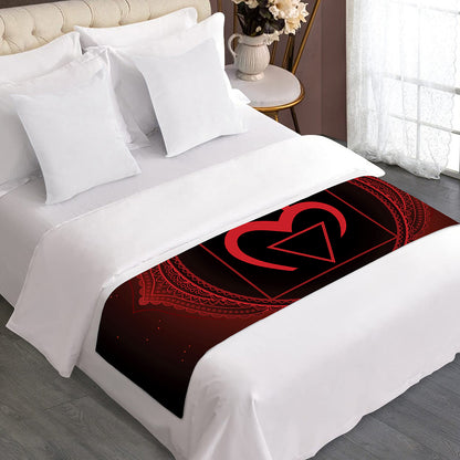 Muladhara Chakra Symbol Print Bed Runner