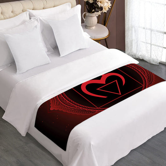 Muladhara Chakra Symbol Print Bed Runner