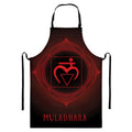 Muladhara Chakra Symbol Print Bib Apron With Pocket
