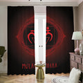 Muladhara Chakra Symbol Print Dimout Pencil Pleat Curtains